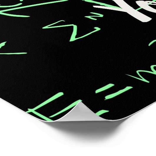 Wiskunde docent of wiskunde hoogleraar en student poster (Hoek)