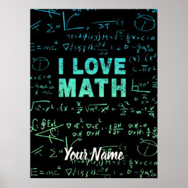 Wiskunde docent of wiskunde hoogleraar en student poster