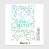 Wiskunde docent of wiskunde hoogleraar en student sticker (Vel)