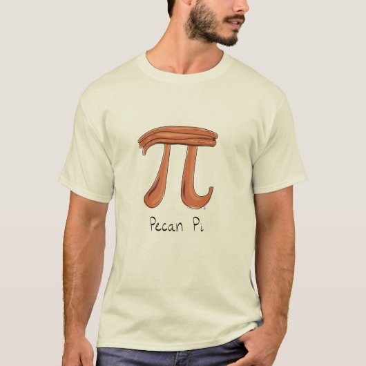 Wiskunde docent Pecan Pi-symbool T-shirt (Voorkant)