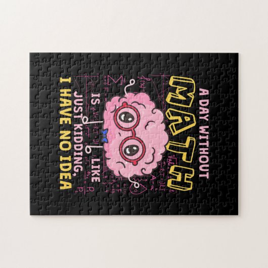 Wiskunde docent per dag zonder Wiskunde Legpuzzel (Horizontaal)