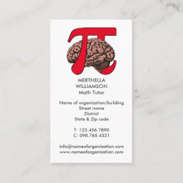 WISKUNDE DOCENT Pi Brain Wiskunde Visitekaartje