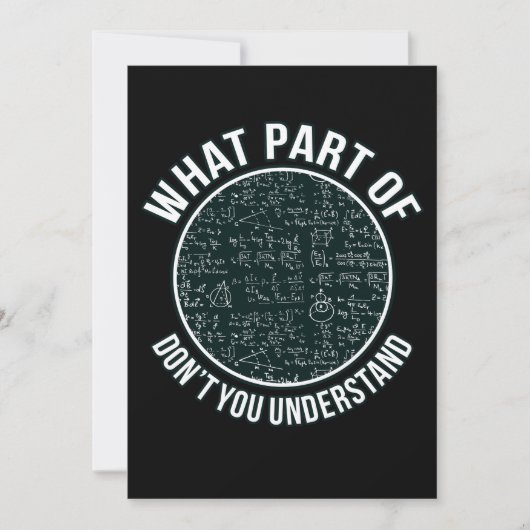 Wiskunde docent Sarcasm wiskunde Wiskunde student Bedankkaart (Voorkant)