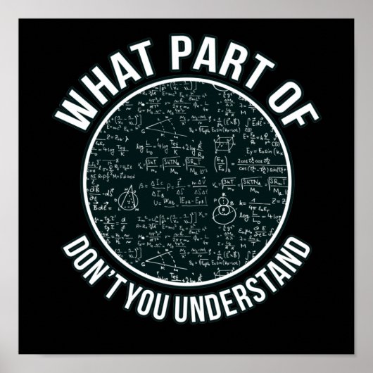 Wiskunde docent Sarcasm wiskunde Wiskunde student Poster (Voorkant)