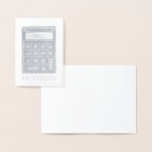 Wiskunde docent schoolcadeau voor persoonlijke cal folie kaarten (Display)