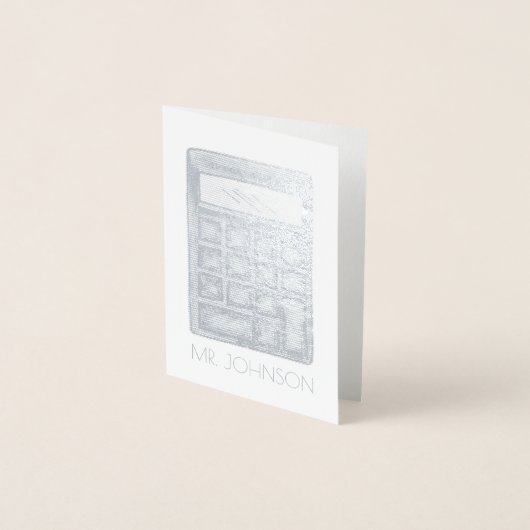 Wiskunde docent schoolcadeau voor persoonlijke cal folie kaarten (Voorkant)