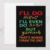 Wiskunde docent vergelijking wiskunde Wiskunde stu Bedankkaart (Voorkant / Achterkant)