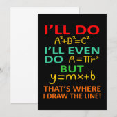 Wiskunde docent vergelijking wiskunde Wiskunde stu Kaart (Voorkant / Achterkant)