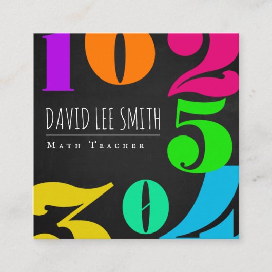 Wiskunde docent / Wiskunde docent Vierkante Visitekaartje (Voorkant)