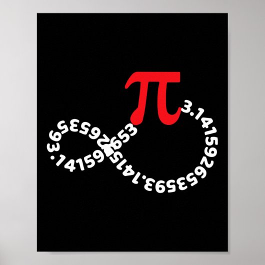 Wiskunde Docent Wiskunde PI Symbool Pi Happy Pi Da Poster (Voorkant)