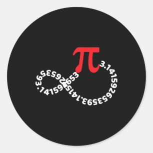 Wiskunde Docent Wiskunde PI Symbool Pi Happy Pi Da Ronde Sticker