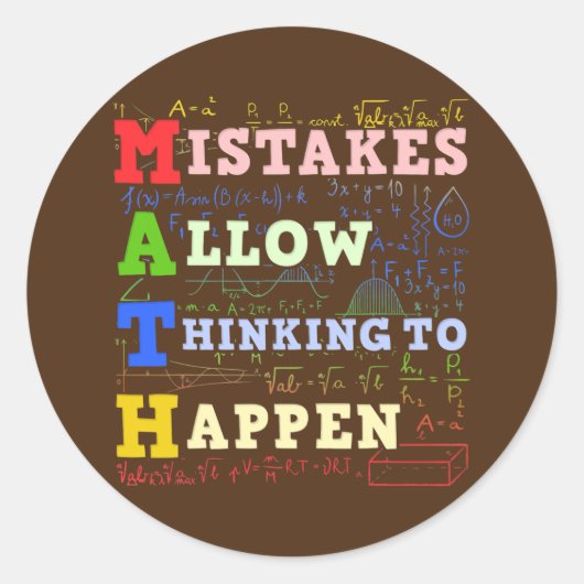 Wiskunde docent Wiskunde studenten wiskunde Ronde Sticker (Voorkant)