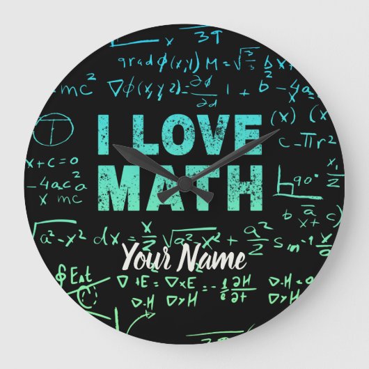 Wiskunde docent wiskundedocent en student grote klok (Voorkant)