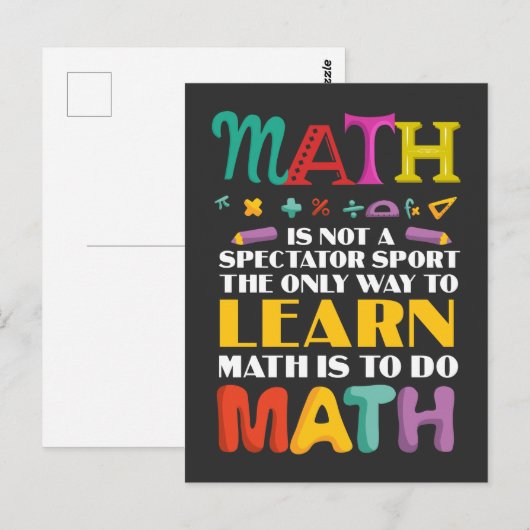 Wiskunde docent wiskundige studie Student school Briefkaart (Voorkant / Achterkant)