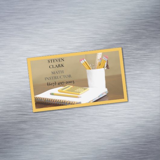 Wiskunde docent/wiskundige/terug naar school magnetisch visitekaartje (Voorbeeld)