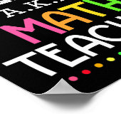 Wiskunde docenten dromen team aka Wiskunde leraren Poster (Hoek)