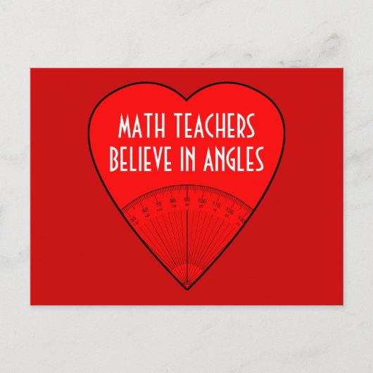 Wiskunde docenten geloven in hoeken briefkaart (Voorkant)