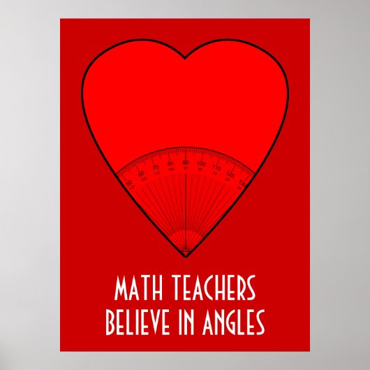 Wiskunde docenten geloven in hoeken poster (Voorkant)