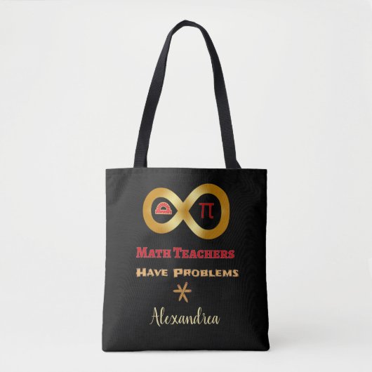 Wiskunde docenten hebben problemen grappig persona tote bag (Voorkant)