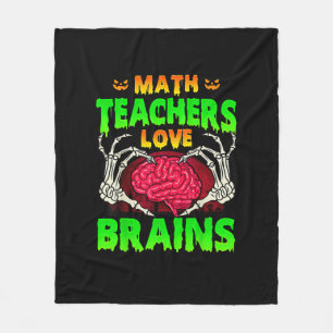 Wiskunde Docenten Hersenen Skelet Hand Hart Hallow Fleece Deken