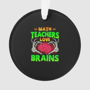 Wiskunde Docenten Hersenen Skelet Hand Hart Hallow Ornament