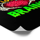 Wiskunde Docenten Hersenen Skelet Hand Hart Hallow Poster (Hoek)