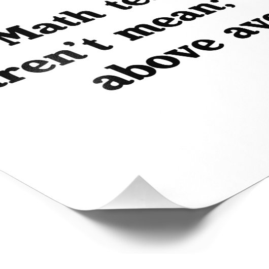 Wiskunde docenten zijn boven het gemiddelde foto afdruk (Hoek)