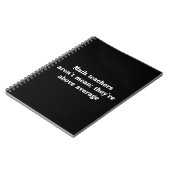 Wiskunde docenten zijn boven het gemiddelde notitieboek (Linkerzijde)