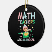 Wiskunde docenten zijn mathgisch keramisch ornament (Links)