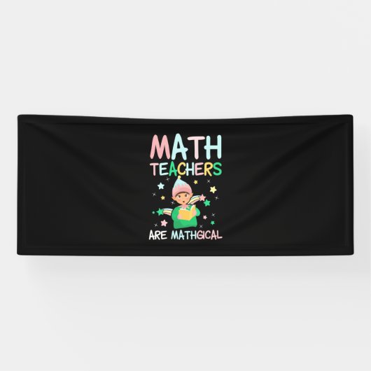 Wiskunde docenten zijn mathgisch spandoek (Horizontaal)