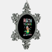 Wiskunde docenten zijn mathgisch tin sneeuwvlok ornament (Links)