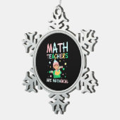 Wiskunde docenten zijn mathgisch tin sneeuwvlok ornament (Rechts)