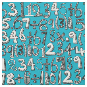 wiskunde doekblauw stof