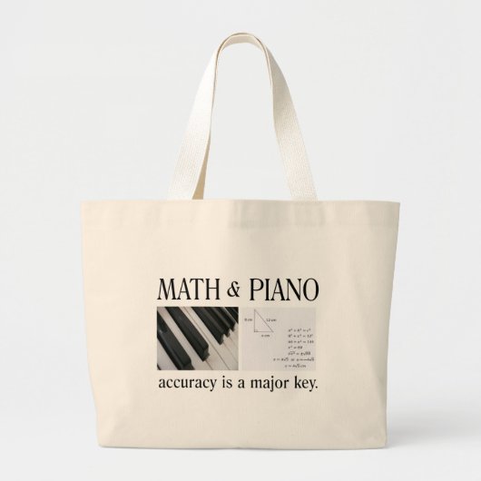 wiskunde en belangrijkste piano grote tote bag (Voorkant)