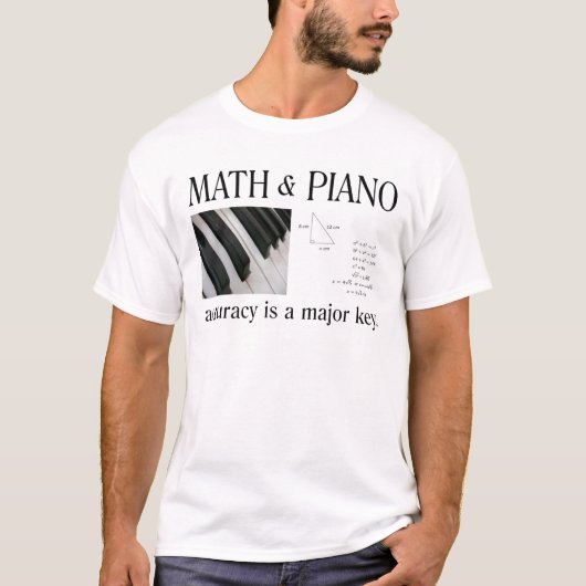 wiskunde en belangrijkste piano t-shirt (Voorkant)