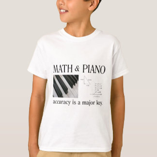 wiskunde en belangrijkste piano t-shirt
