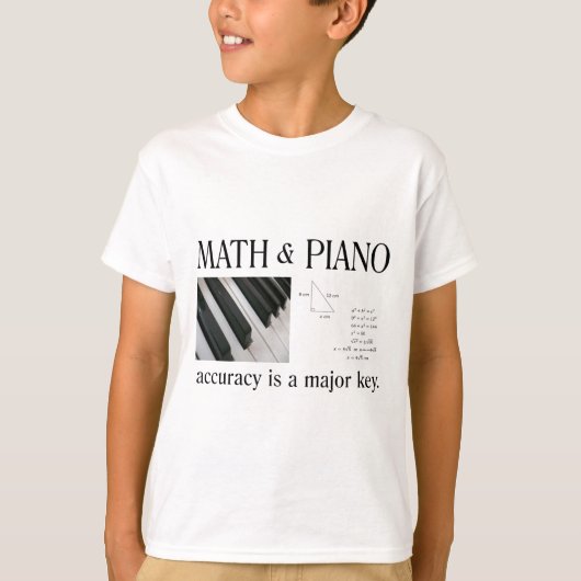 wiskunde en belangrijkste piano t-shirt (Voorkant)