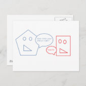 Wiskunde en Engelse woordvoerder Briefkaart (Voorkant / Achterkant)