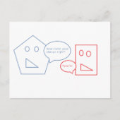 Wiskunde en Engelse woordvoerder Briefkaart (Voorkant)