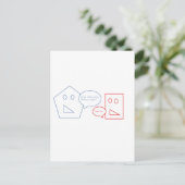 Wiskunde en Engelse woordvoerder Briefkaart (Staand voorkant)