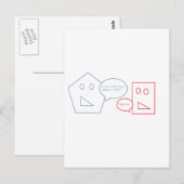 Wiskunde en Engelse woordvoerder Briefkaart (Voorkant / Achterkant)