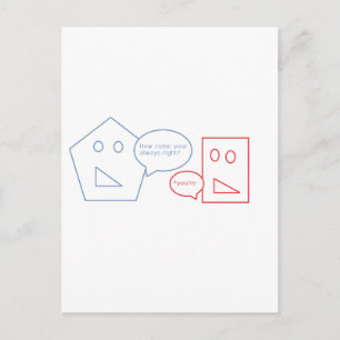 Wiskunde en Engelse woordvoerder Briefkaart