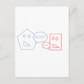 Wiskunde en Engelse woordvoerder Briefkaart (Voorkant)