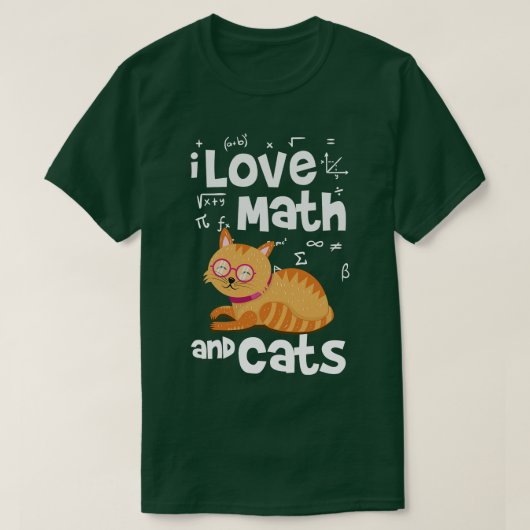 Wiskunde en katten 1 t-shirt (Design voorkant)
