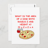 wiskunde en pizza briefkaart (Voorkant / Achterkant)