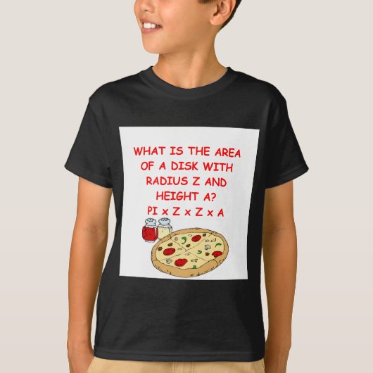 wiskunde en pizza t-shirt (Voorkant)