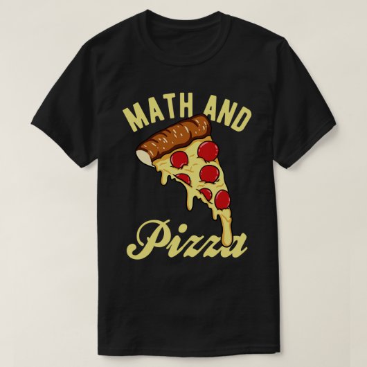 Wiskunde en Pizza T-shirt (Design voorkant)