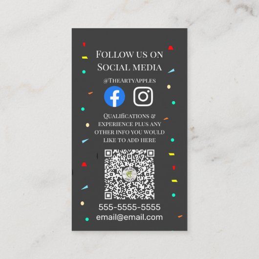 wiskunde Engelse zelfstudie Visitekaartje (Achterkant)