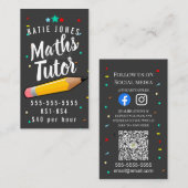 wiskunde Engelse zelfstudie Visitekaartje (Voorkant / Achterkant)