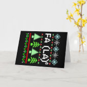 Wiskunde Fa La - Kerstcarol Ugly Sweater Kaart (Gele Bloem)